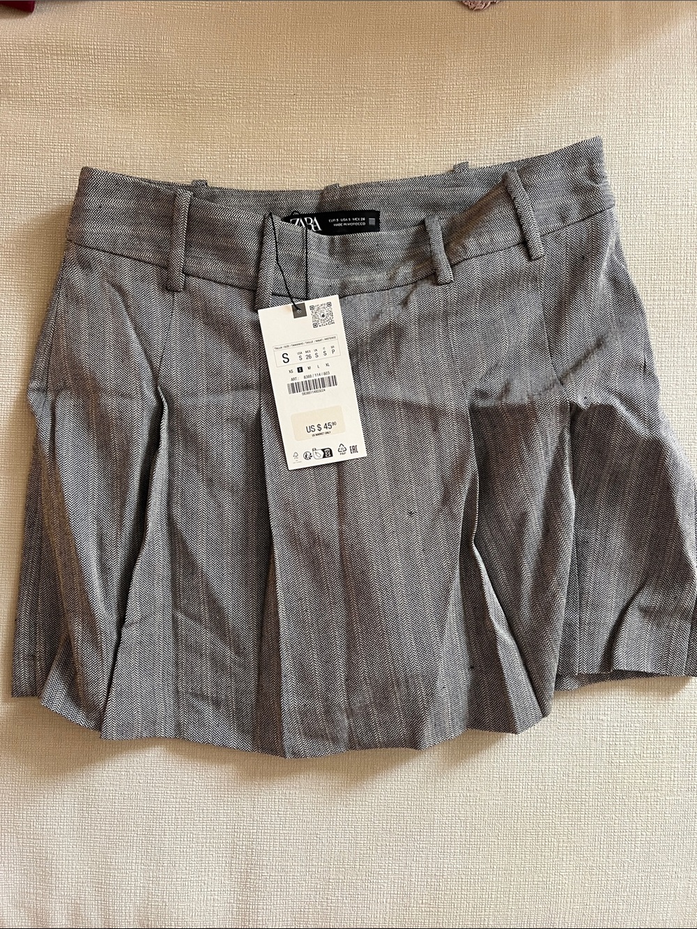 NWT Zara Plaid Skort Size S